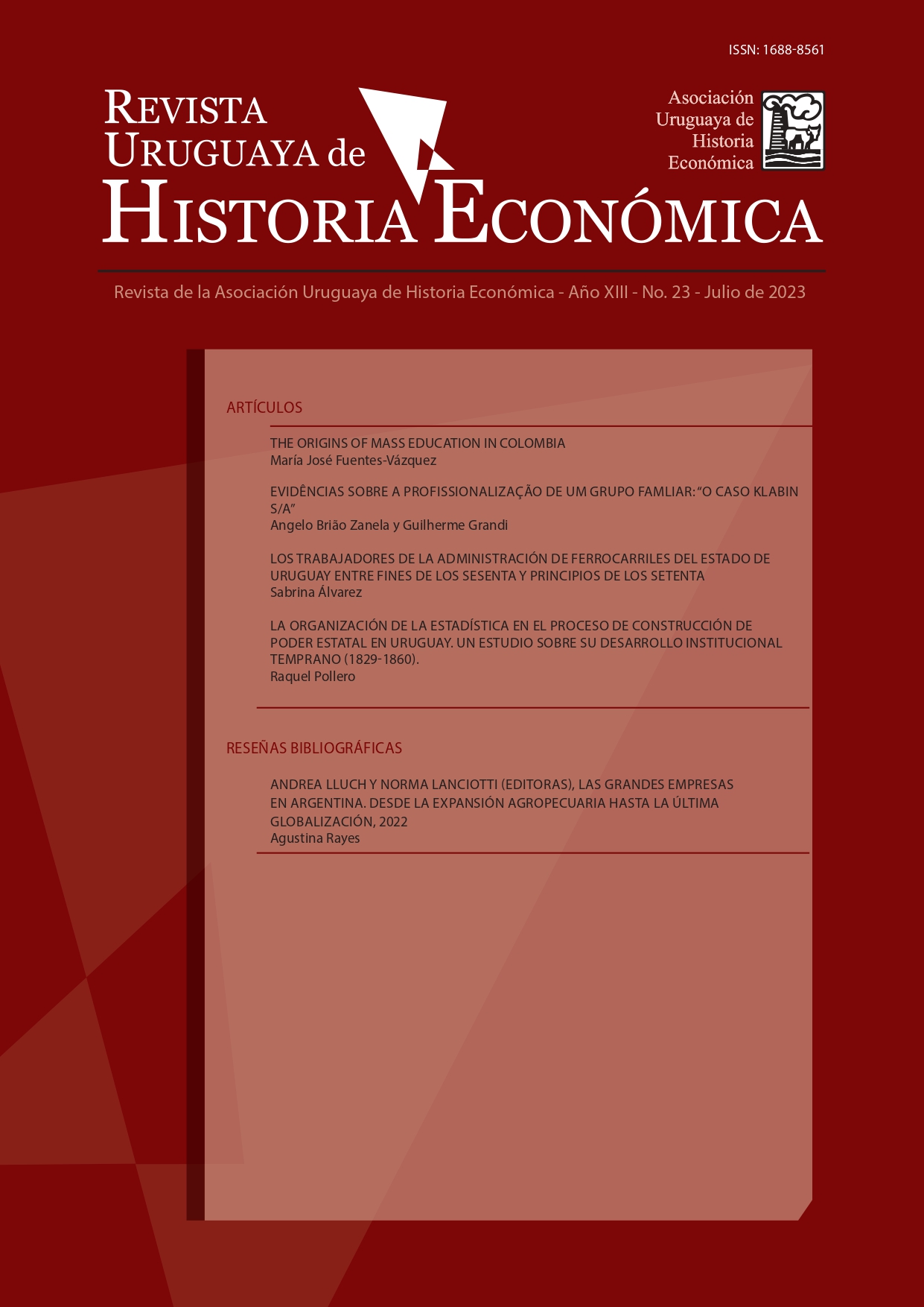 Ver Vol. 23 Núm. XXIII (2023): Revista Uruguaya de Historia Económica